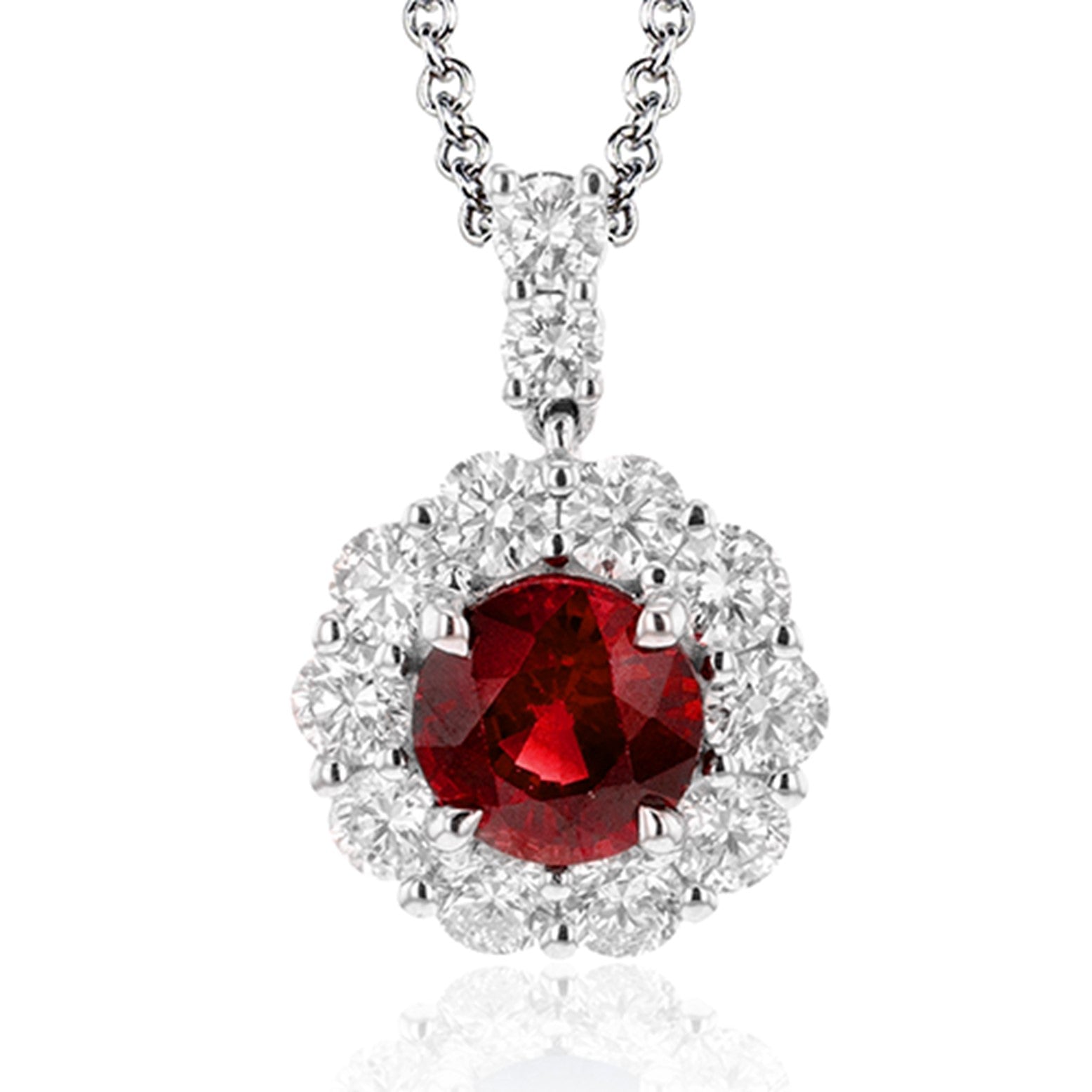 Inspired Ruby Necklace - Colored Stone Necklace