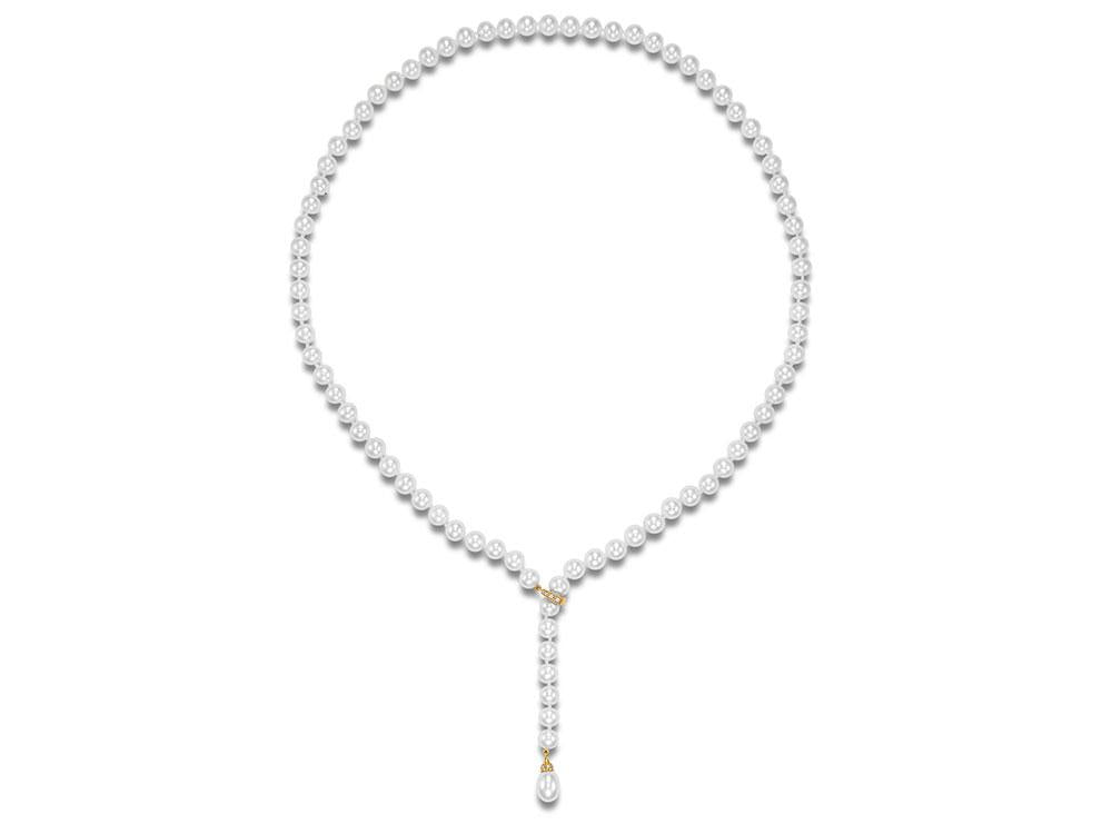 Lariat Pearl Necklace - Pearl Necklace