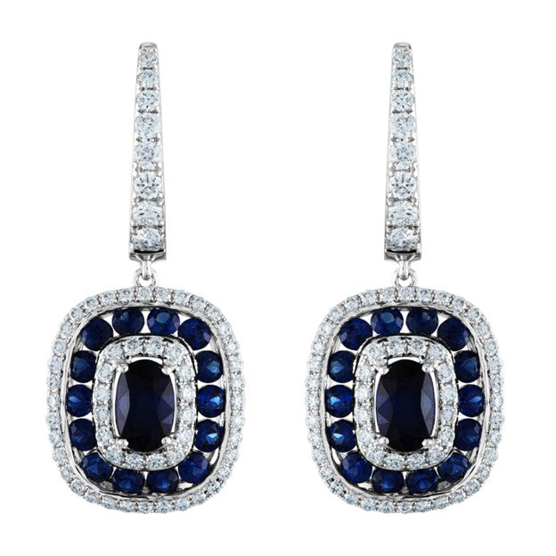 Drop Sapphires Earring - Colored Stone Earrings