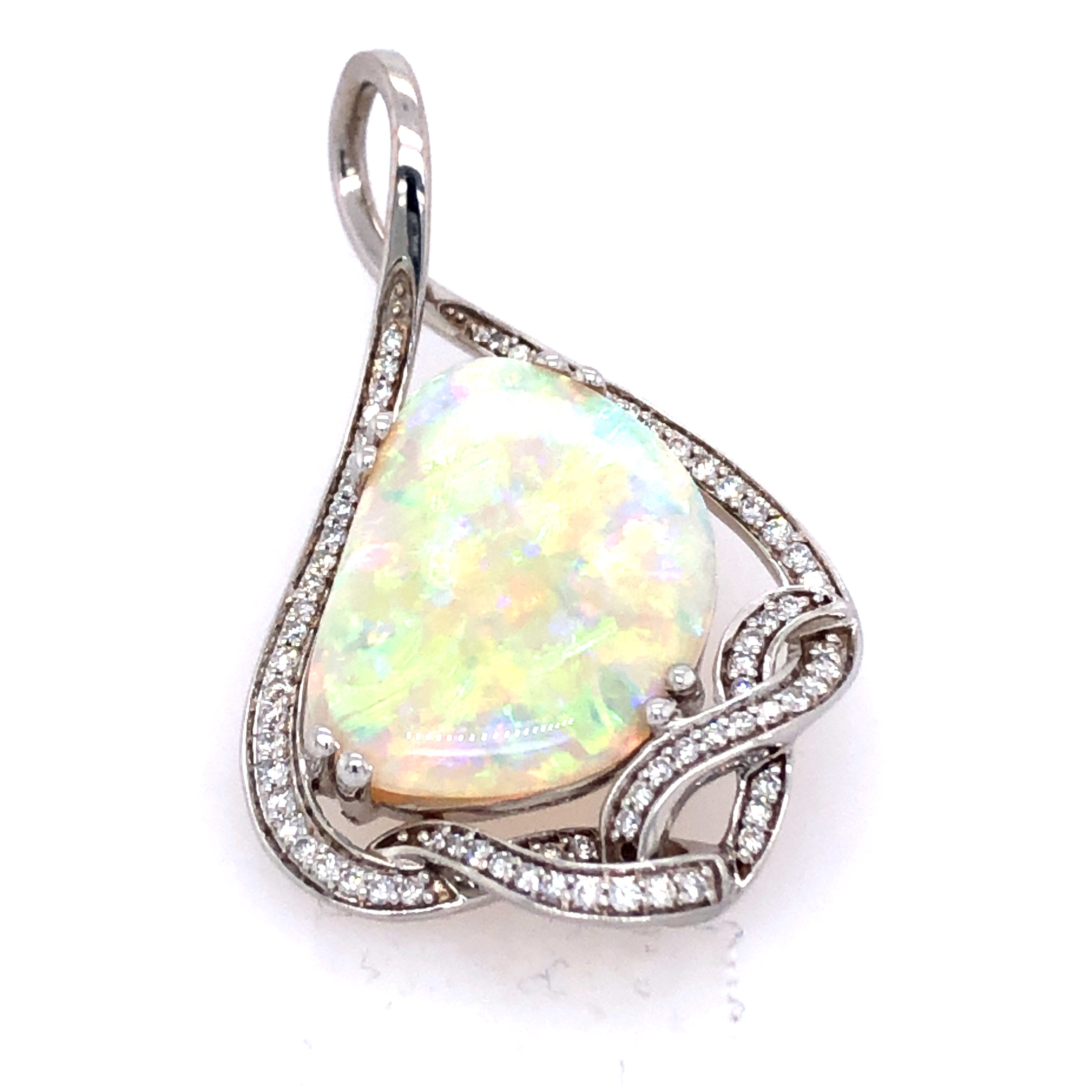 Statement Opal Necklace - Colored Stone Necklace