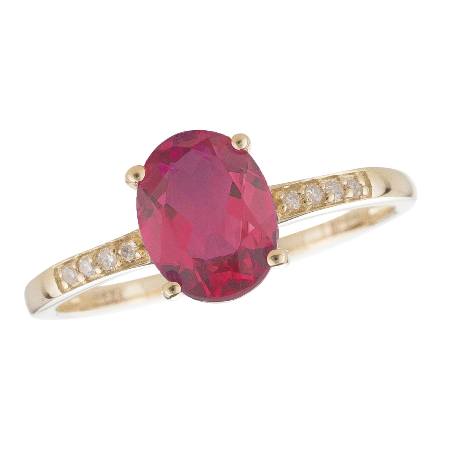 Classic Ruby Ring - Colored Stone Rings - Womens