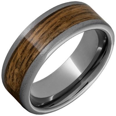 Inlayed Men's Wedding Ring - Men's Wedding Rings