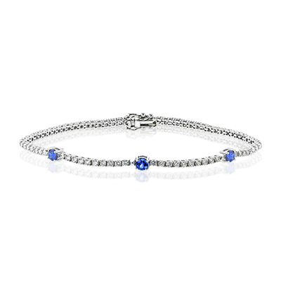 In Line Diamonds Bracelet - Colored Stone Bracelets