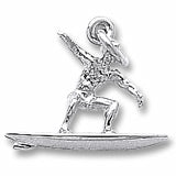 Surfer Silver Charm - Sterling Silver Charms