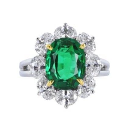 Radiant Emerald Ring - Colored Stone Rings - Womens