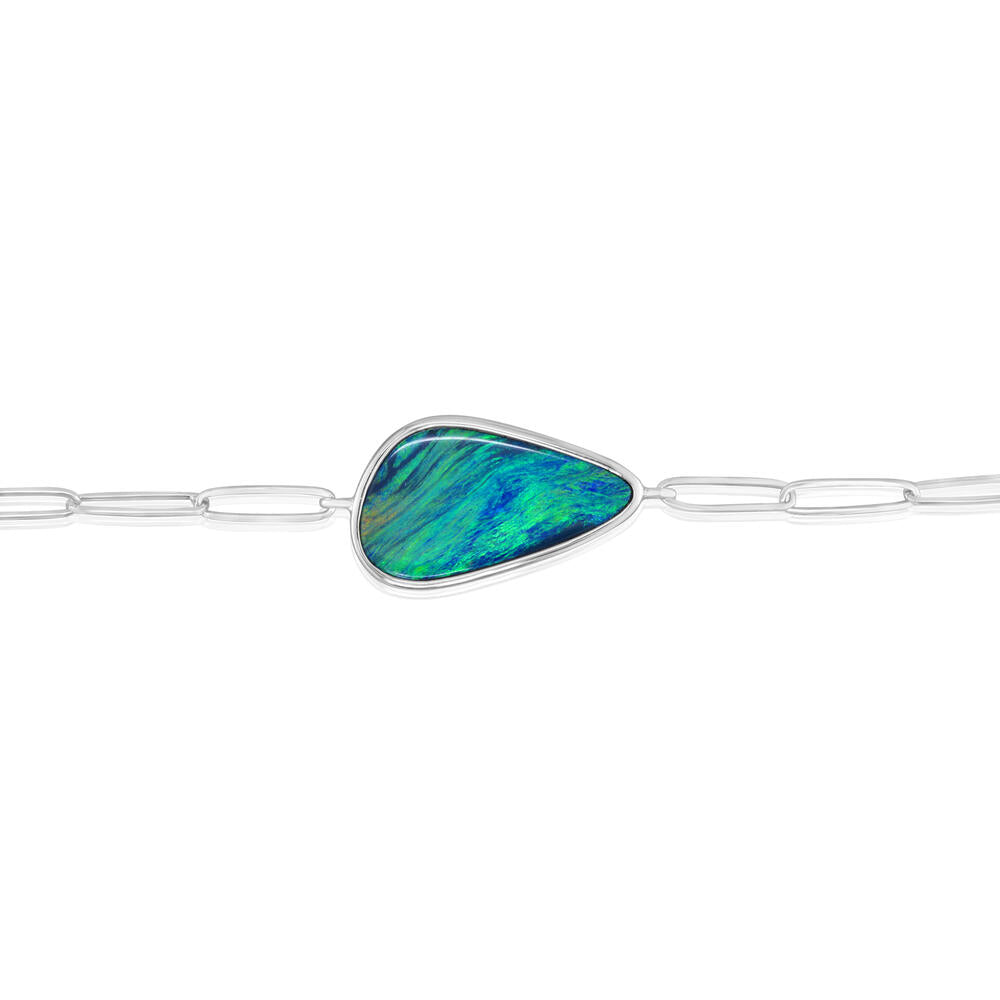 Station Opal Bracelet - Colored Stone Bracelets
