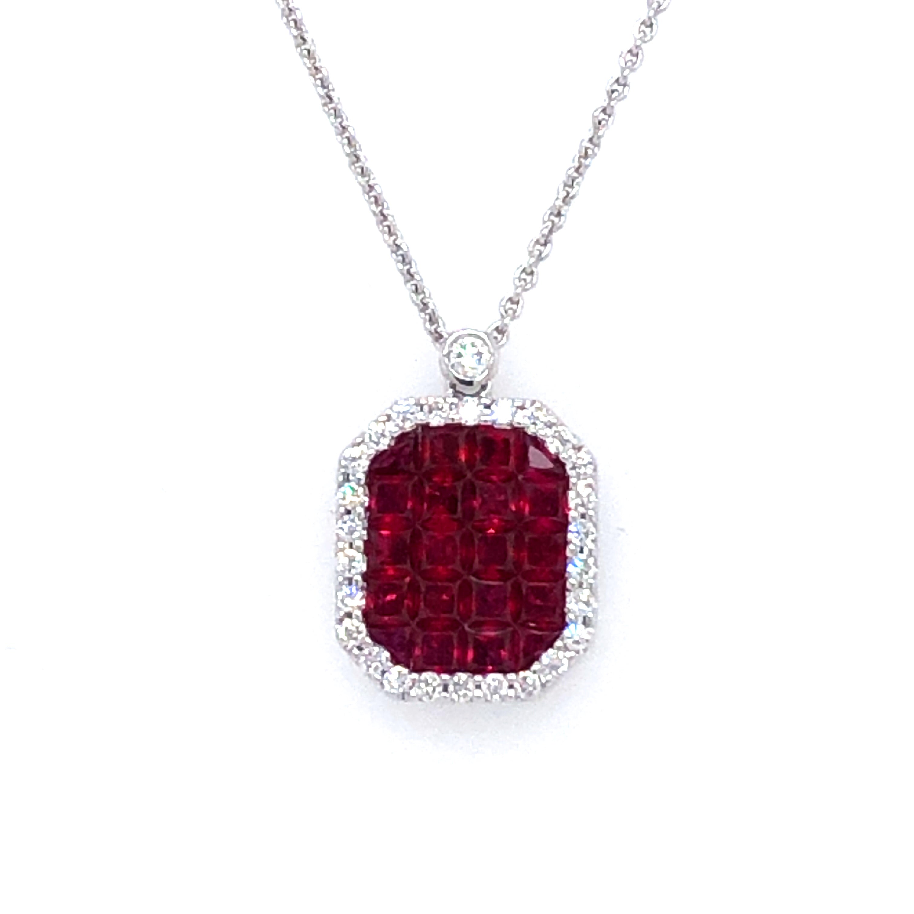 Statement Rubies Necklace - Colored Stone Necklace