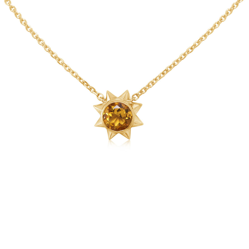 Inspired Citrine Necklace - Colored Stone Necklace