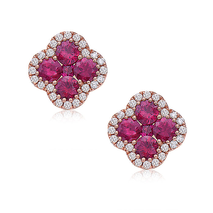 Stud Diamonds Earring - Colored Stone Earrings