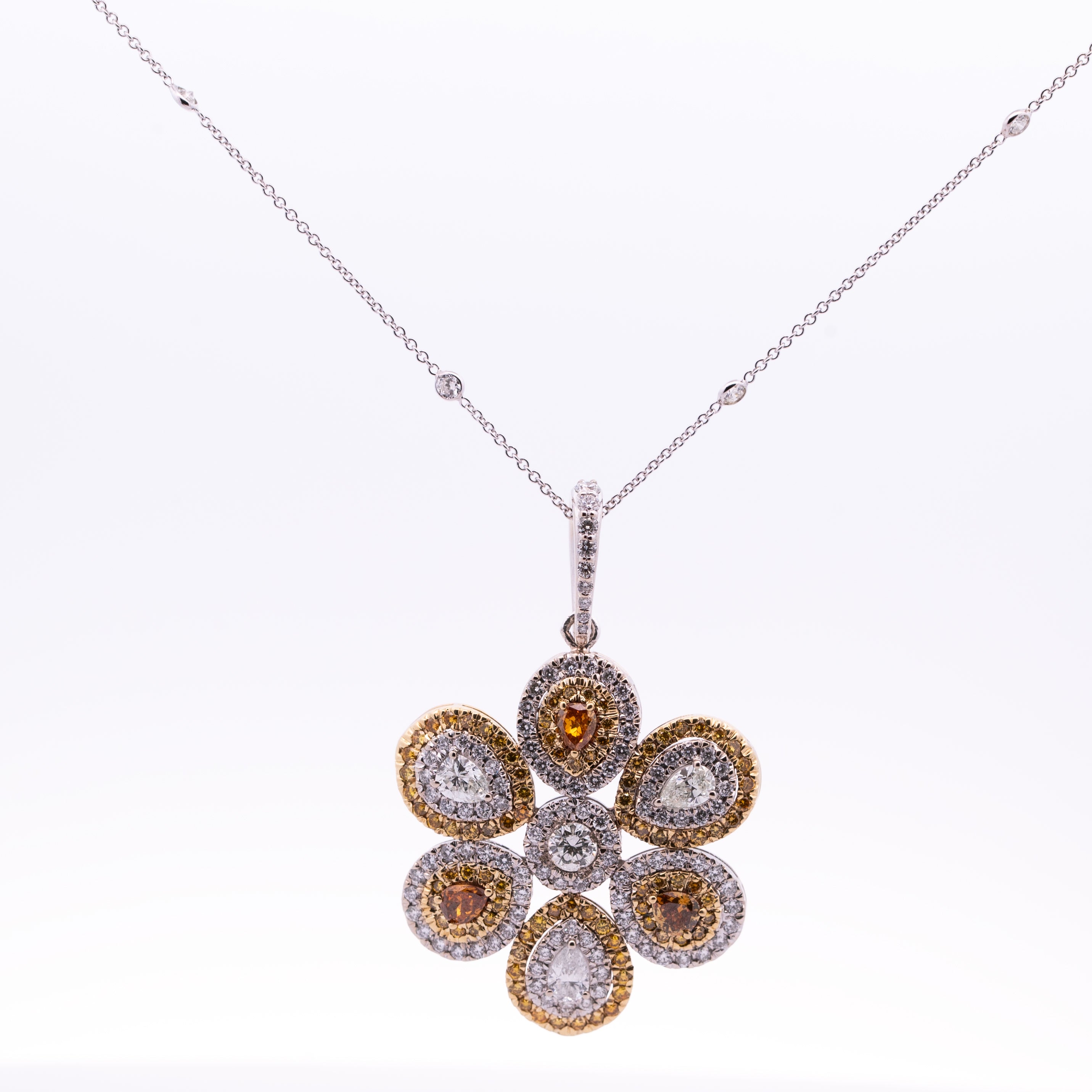 Inspired Diamond Necklace - Colored Stone Necklace