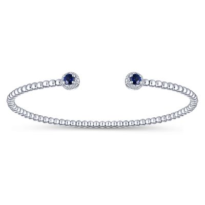 Cuff Sapphires Bracelet - Colored Stone Bracelets