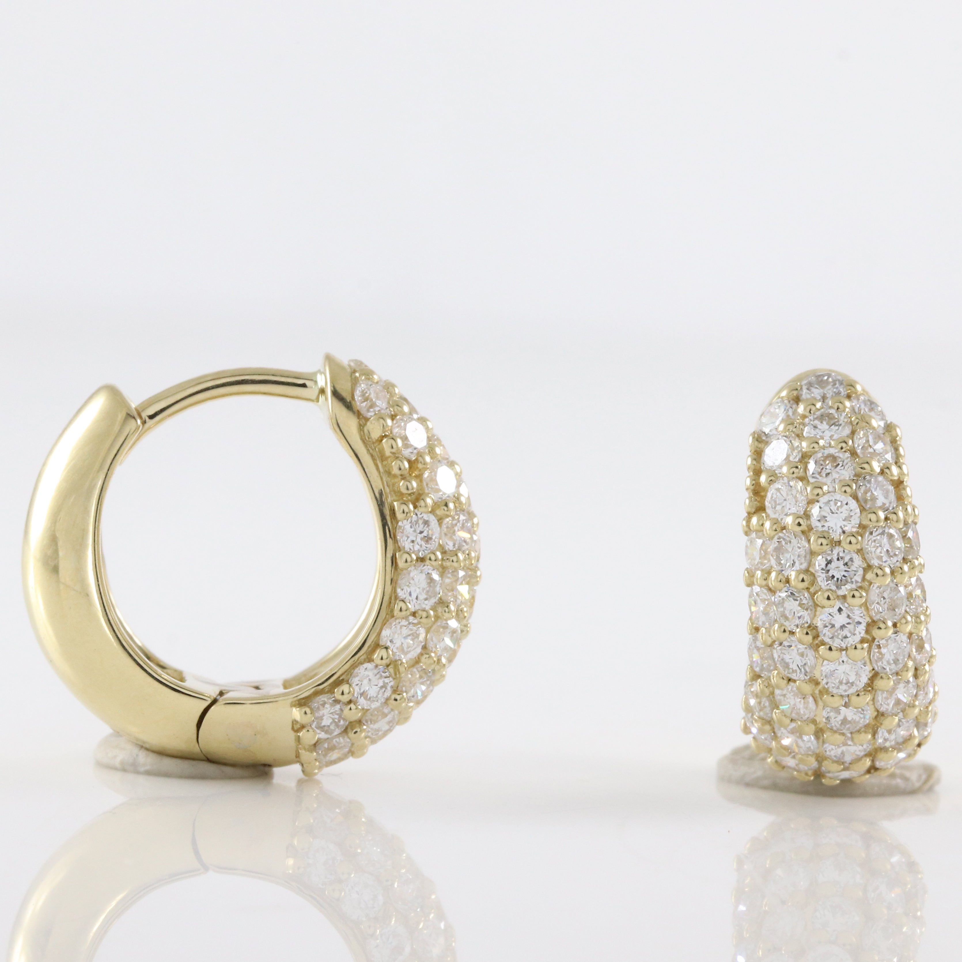 Huggie New Born Diamond Earrings - Diamond Earrings - New Born Created