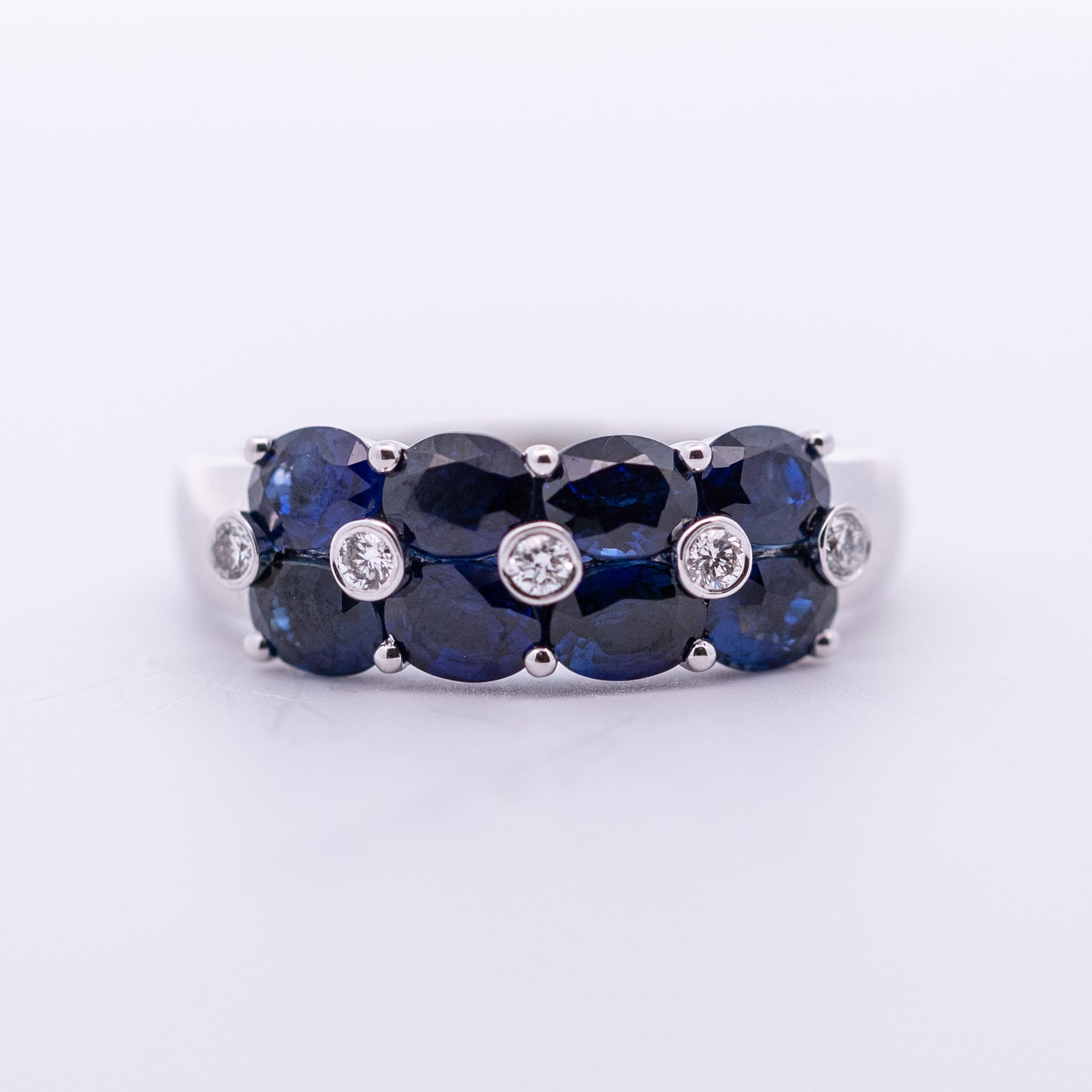 Classic Sapphires Ring - Colored Stone Rings - Womens
