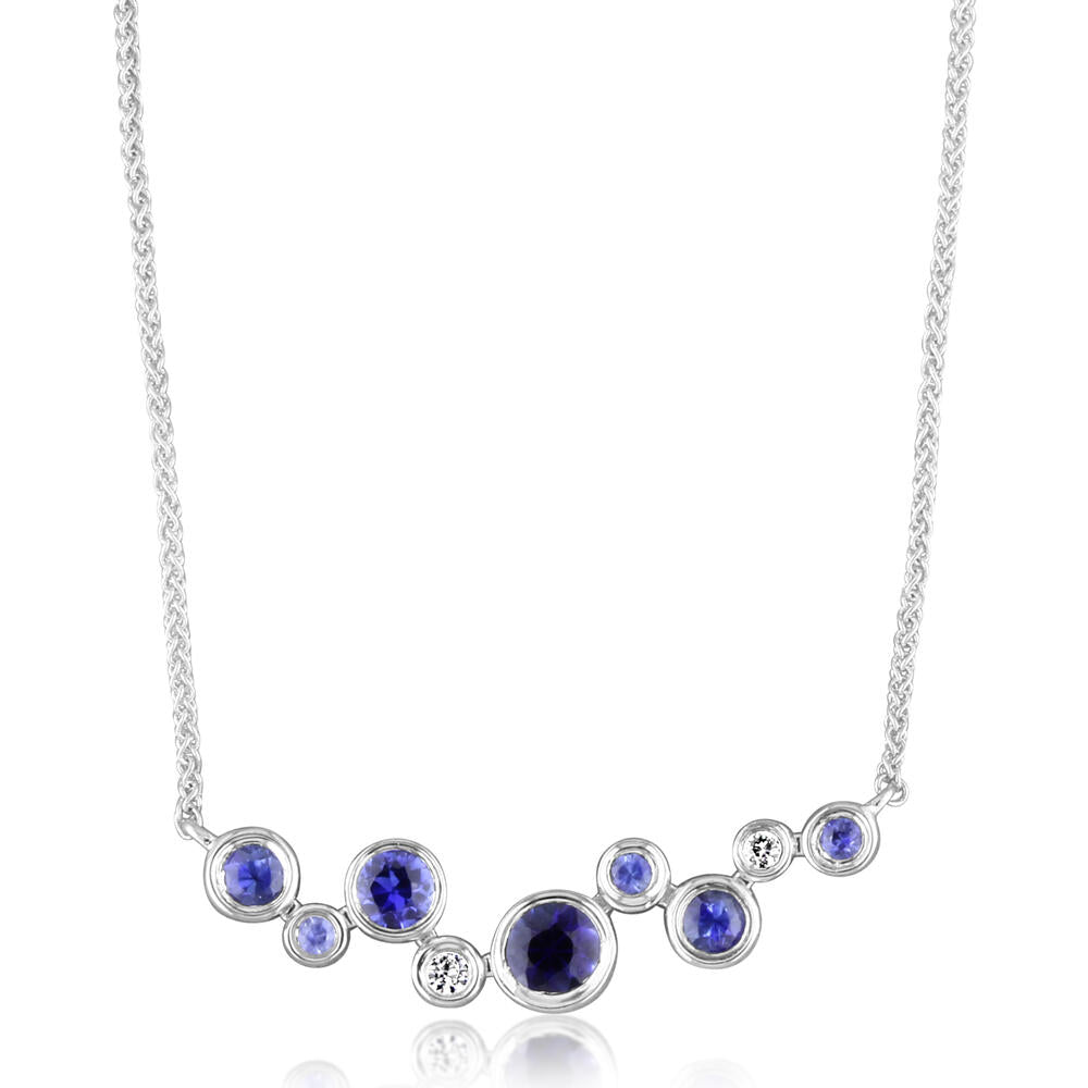 Inspired Sapphires Necklace - Colored Stone Necklace