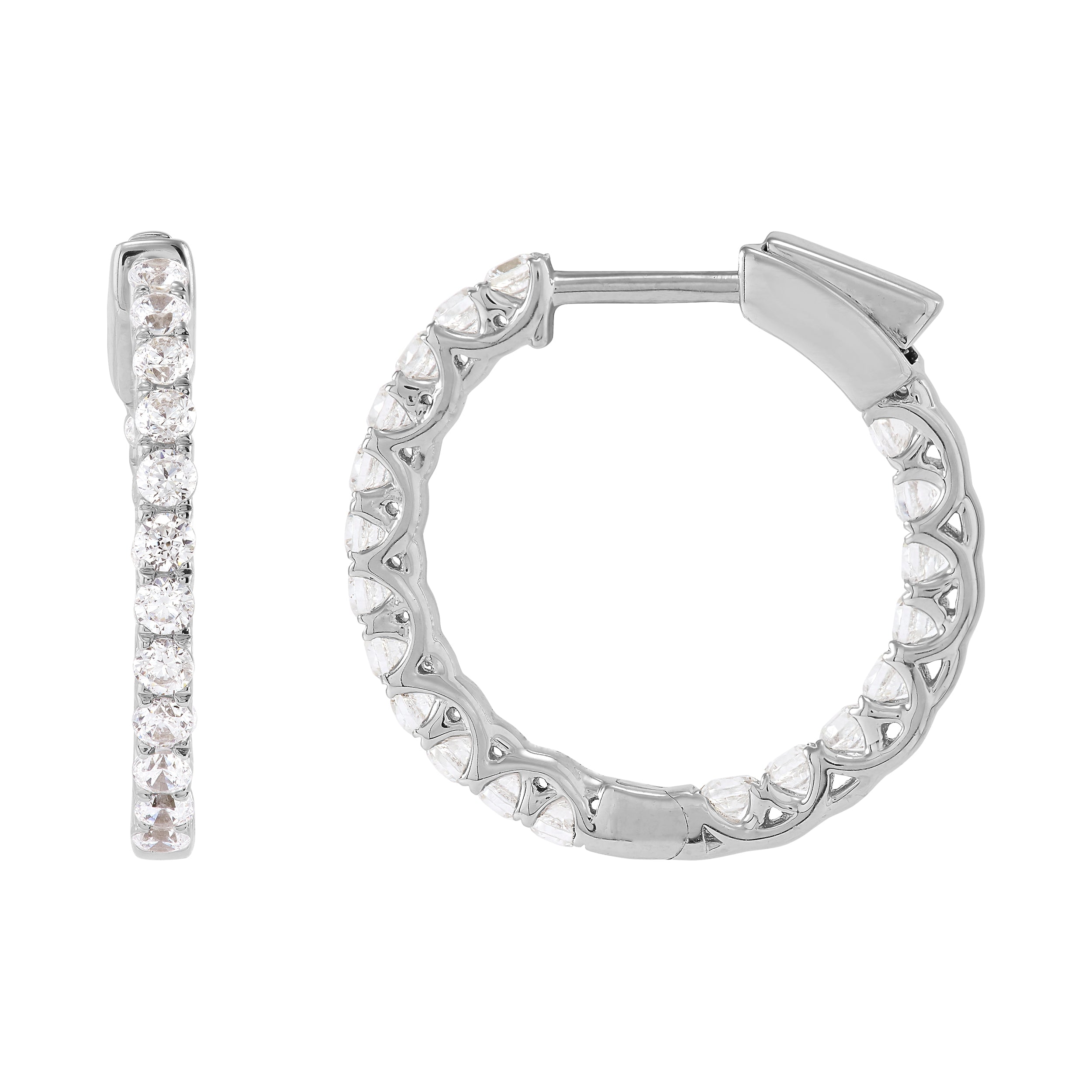 Hoop New Born Diamond Earrings - Diamond Earrings - New Born Created