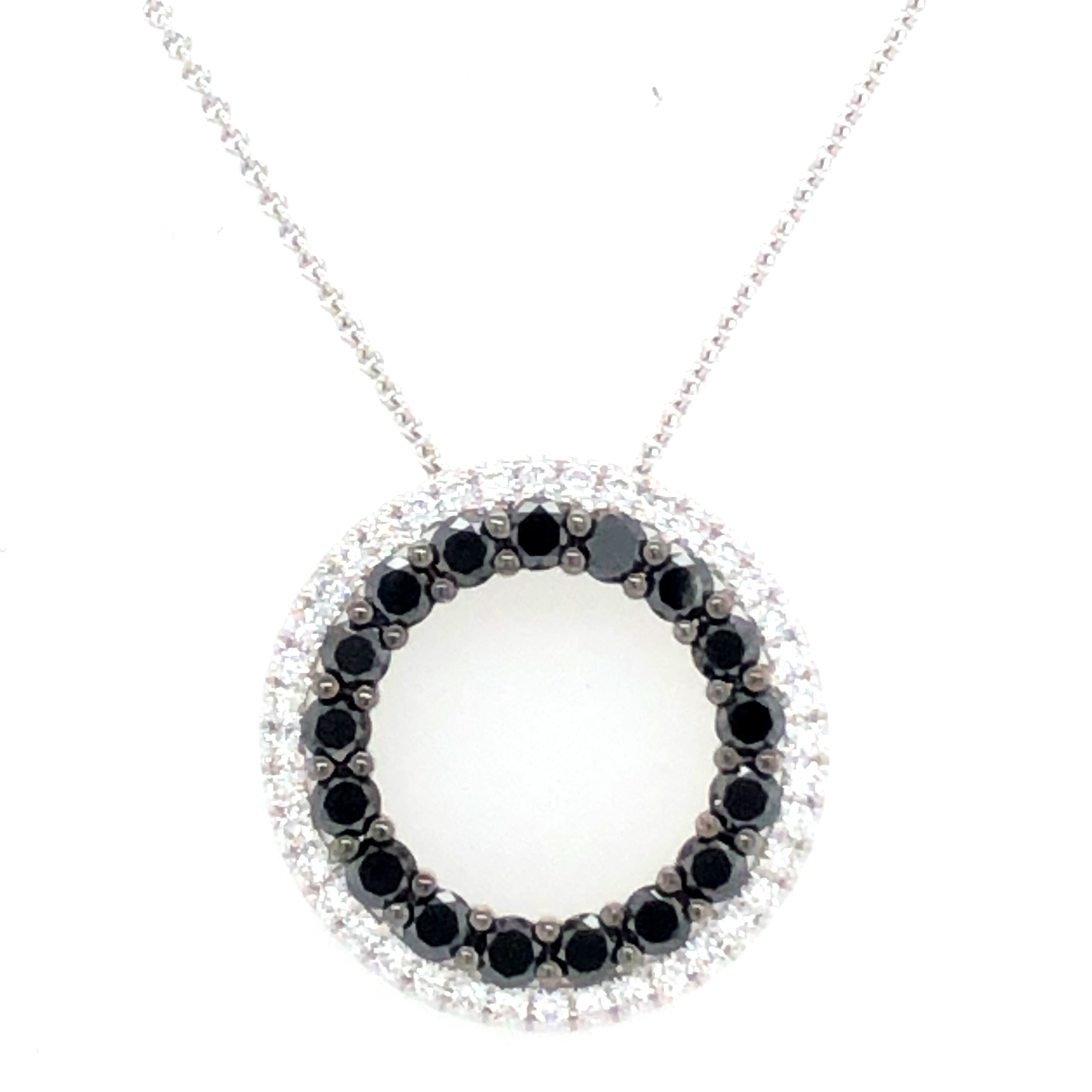 Circle Diamond Necklace - Diamond Necklaces