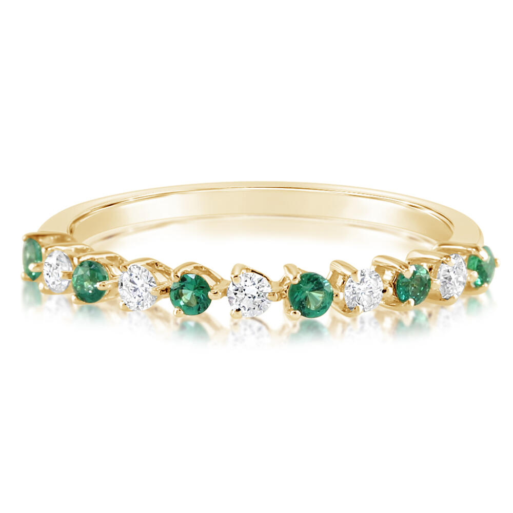 Classic Treated Emeralds Ring - Colored Stone Rings - Womens
