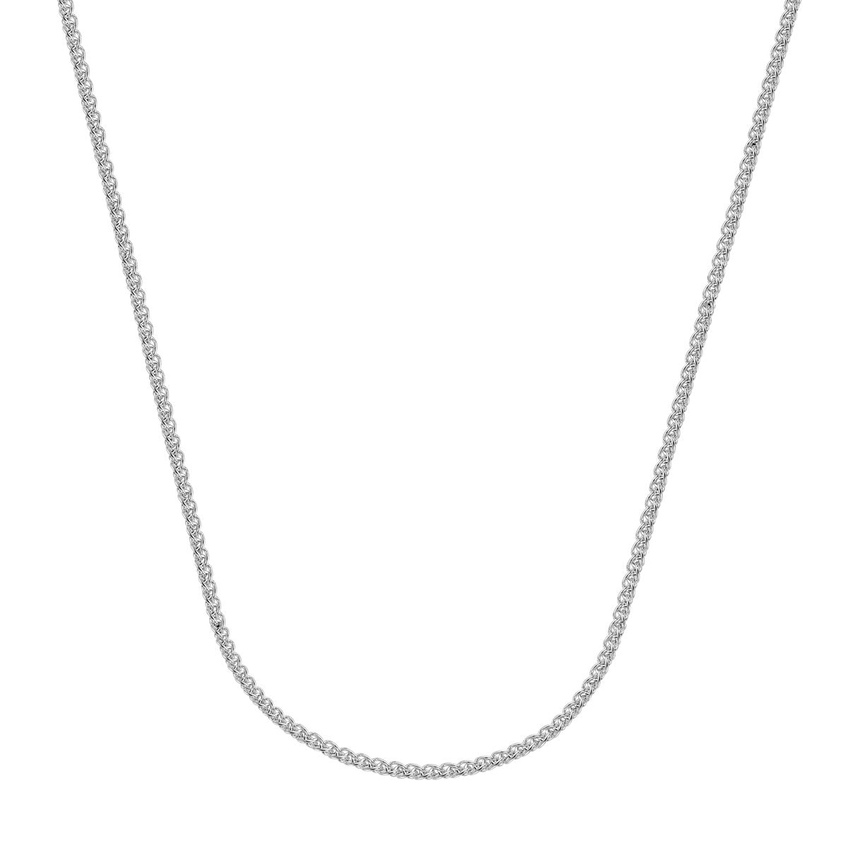 Round Wheat Sterling Silver Chain, 30 Inch - Silver