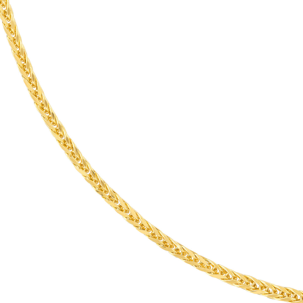 14K Yellow Gold Wheat Chain Necklace, 20 Inch - Gold