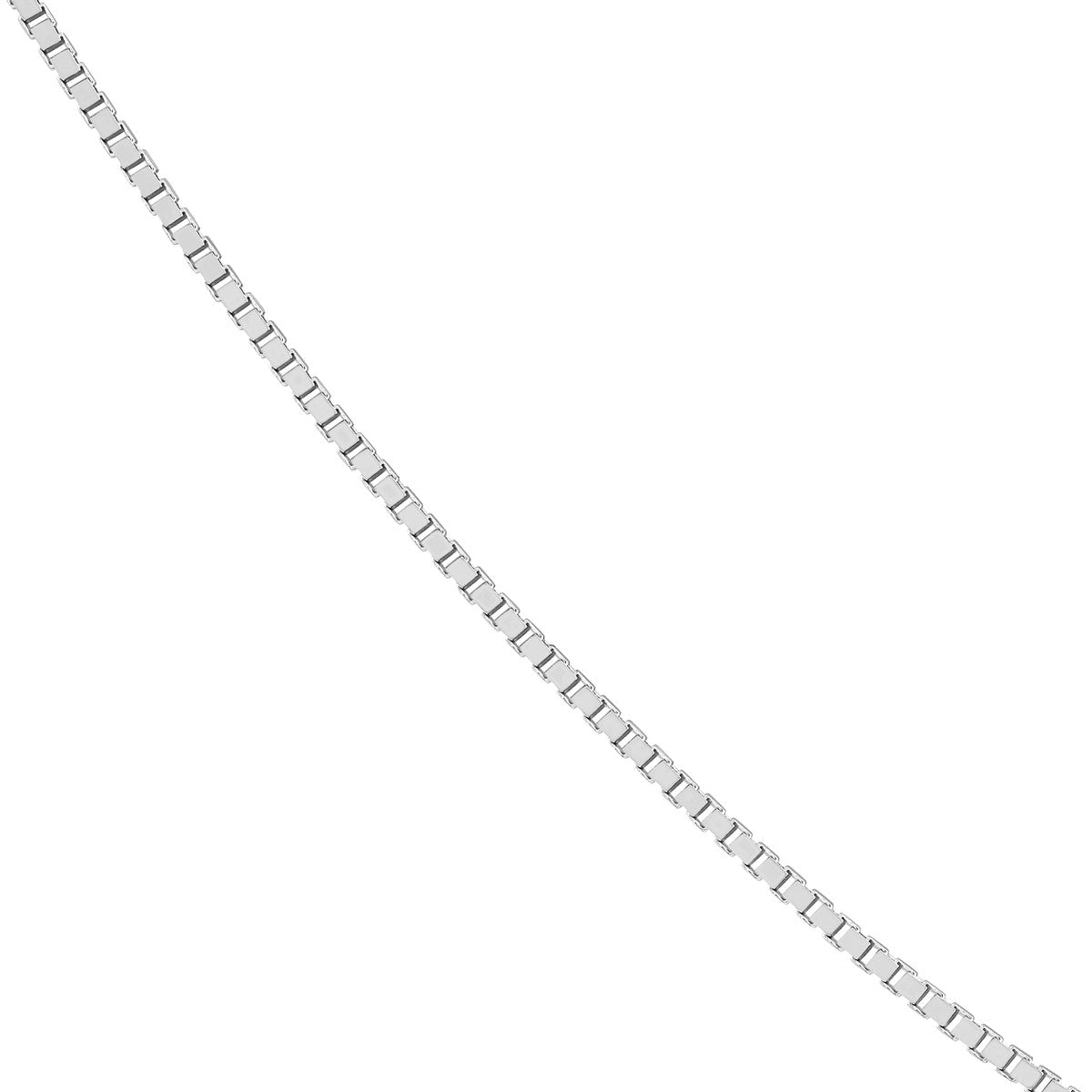 Box Silver Chain, Sterling Silver, 18 Inch - Silver