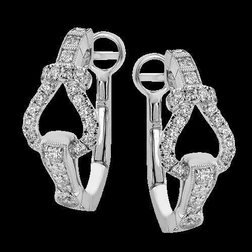 Hoop Diamond Earrings - Diamond Earrings