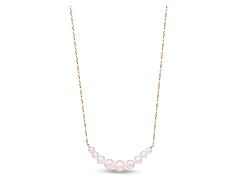 Station Pearl Necklace - Pearl Necklace
