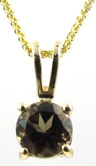 Classic Smoky Quartz Necklace - Colored Stone Necklace