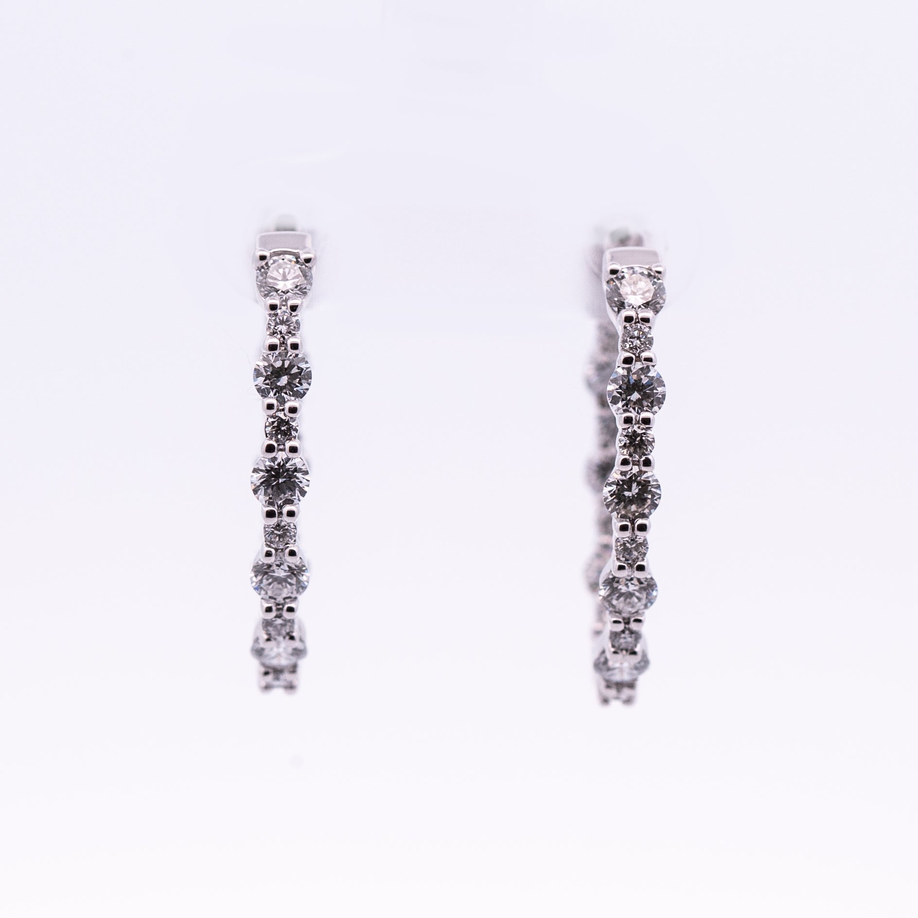 Style: Hoop Description: Diamond Earrings - Diamond Earrings - New Born Created