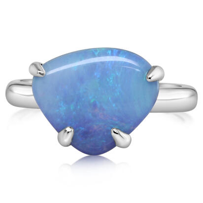 Inspired Australian Opal Doublet Ring - Colored Stone Rings - Womens