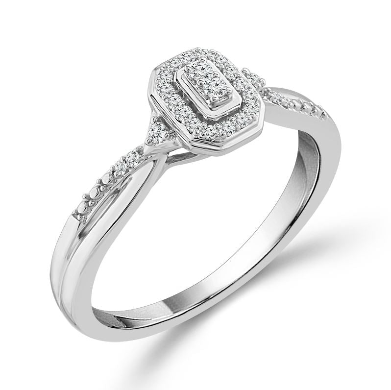 Cluster Entwined Engagement Ring - Diamond Engagement Rings