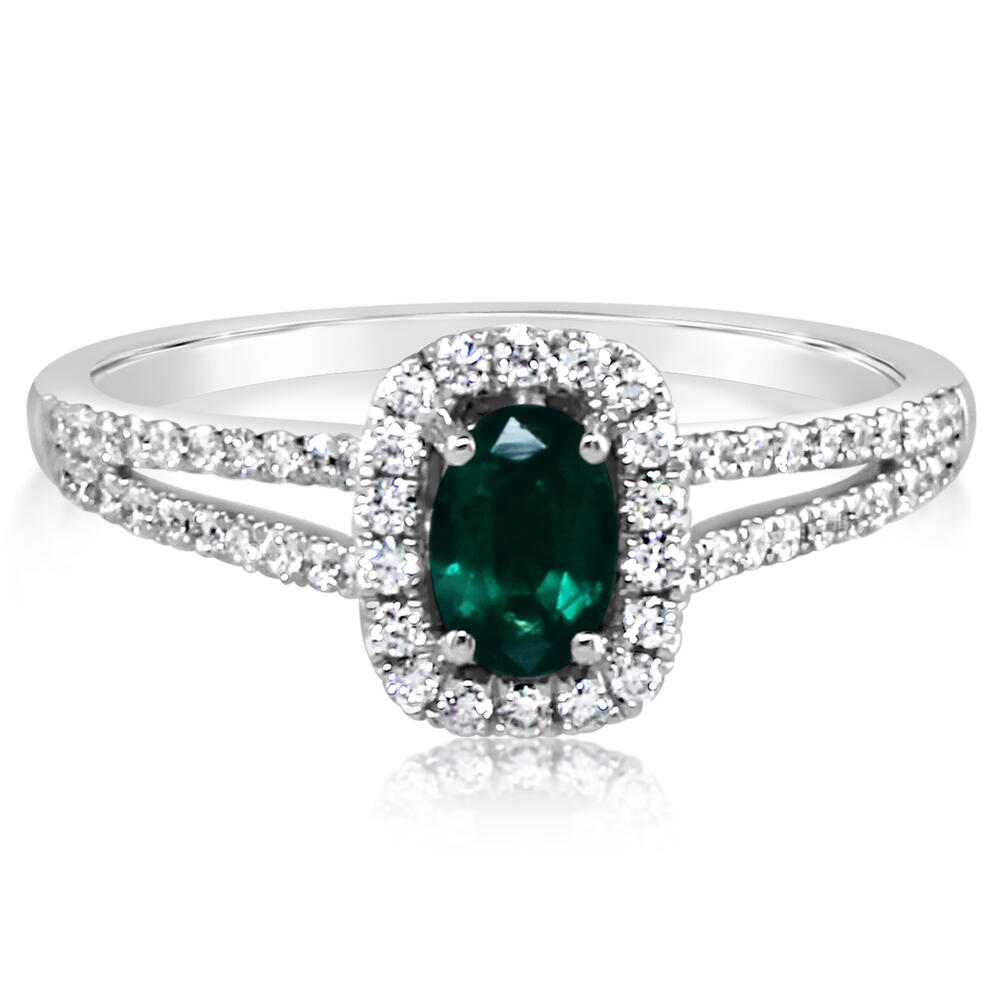 Classic Treated Emerald Ring - Colored Stone Rings - Womens