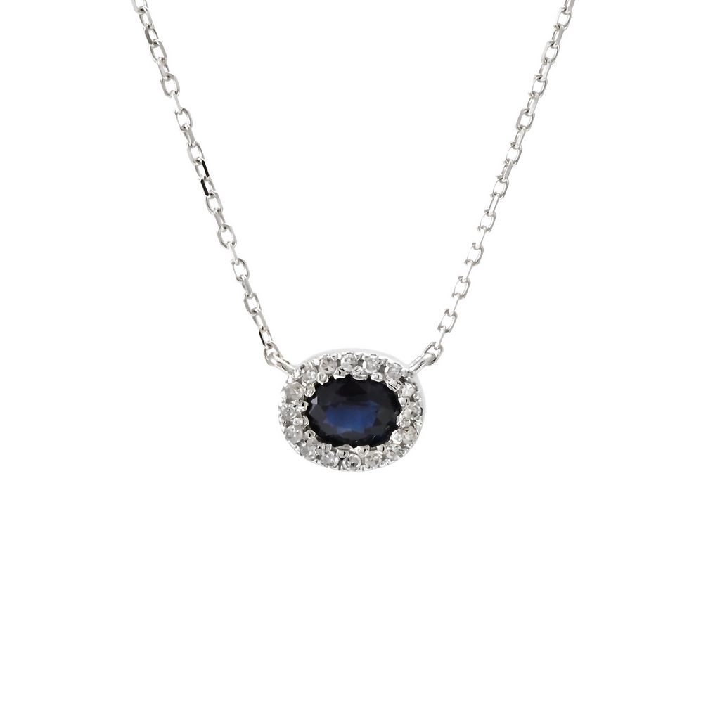 Classic Sapphire Necklace - Colored Stone Necklace