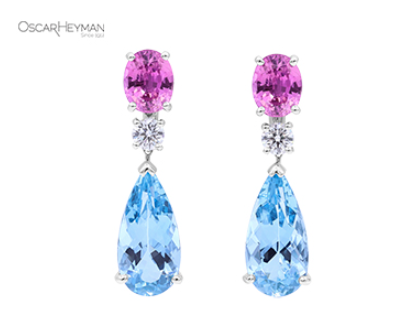 Drop Aquamarines Earring - Colored Stone Earrings
