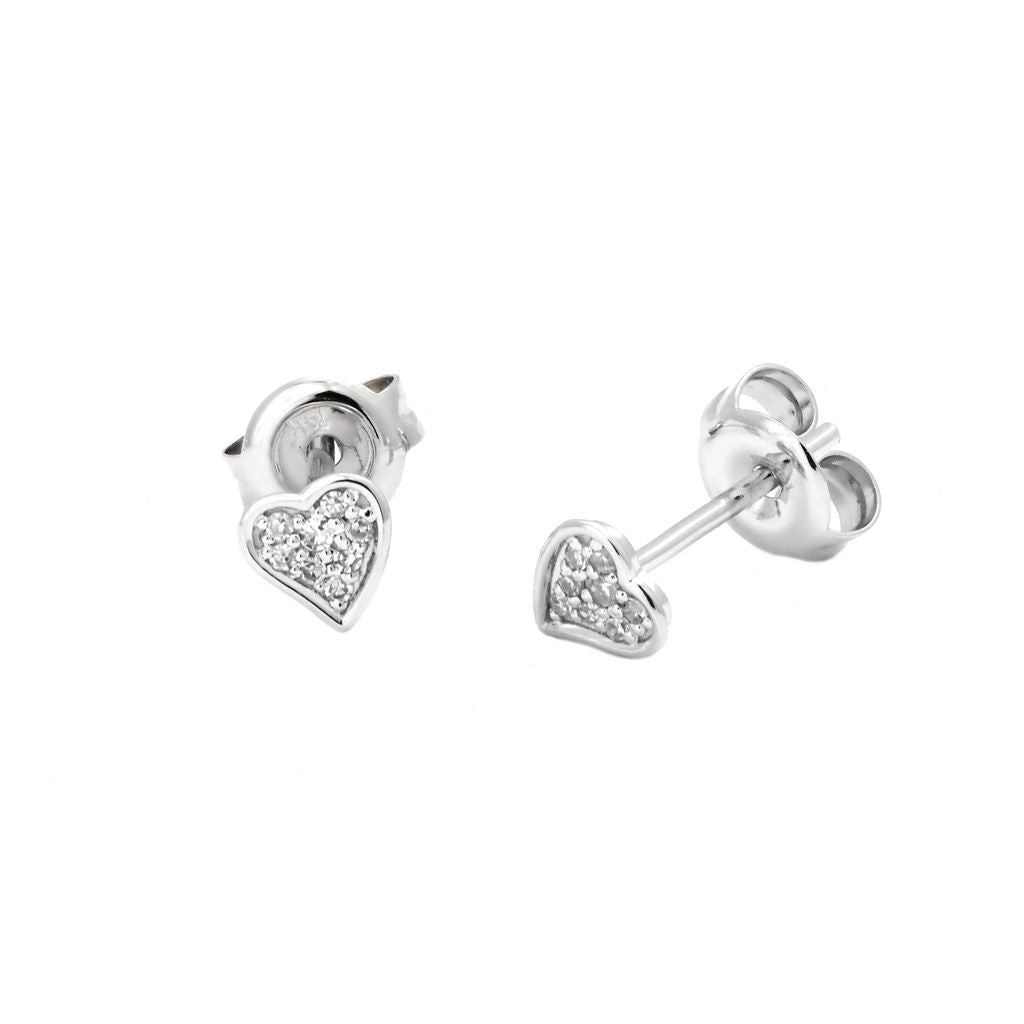 Heart Diamond Earrings - Diamond Earrings