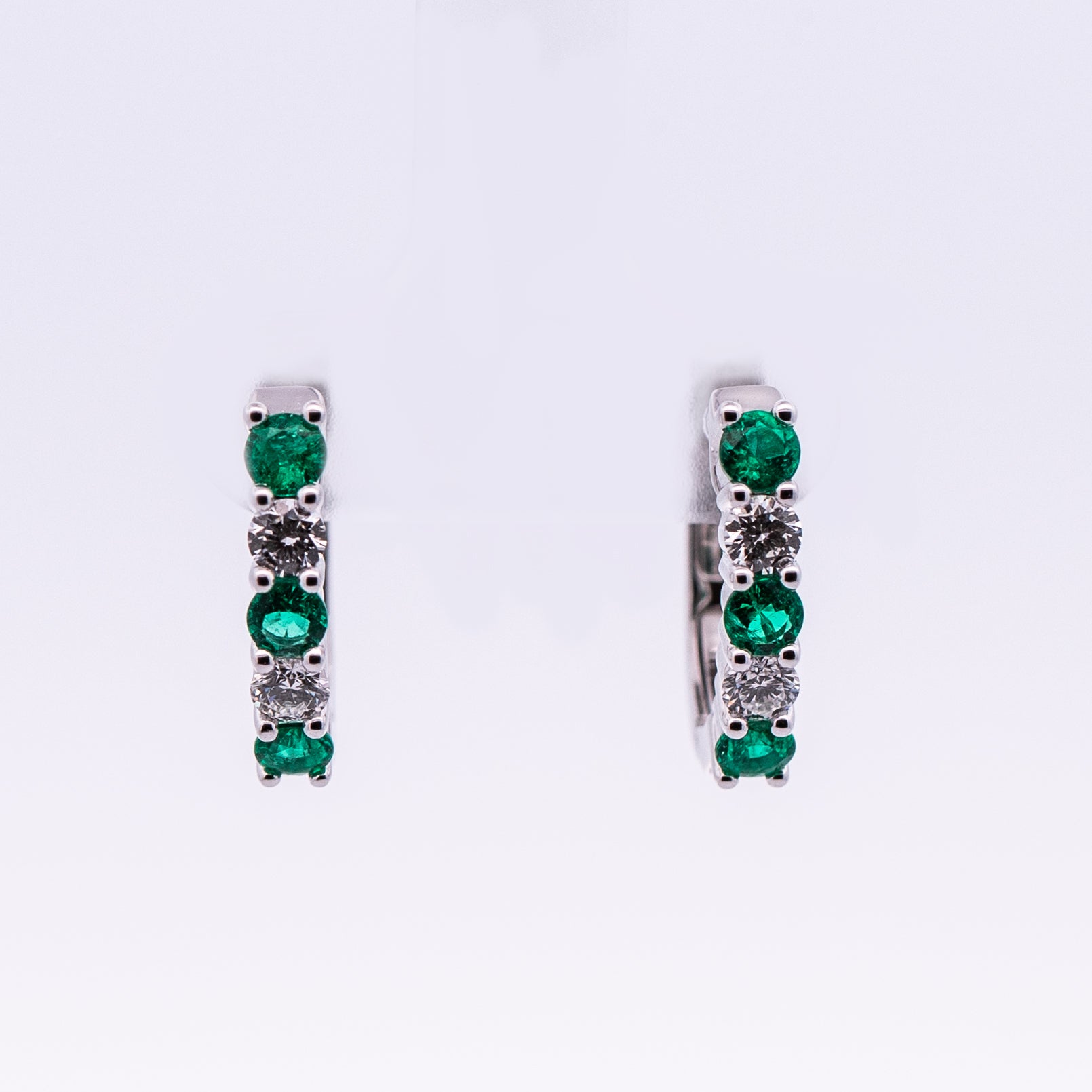 Huggie Diamonds Earring - Colored Stone Earrings