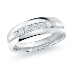 Classic Men's Band - Diamond Rings - Mens Wedding Bands