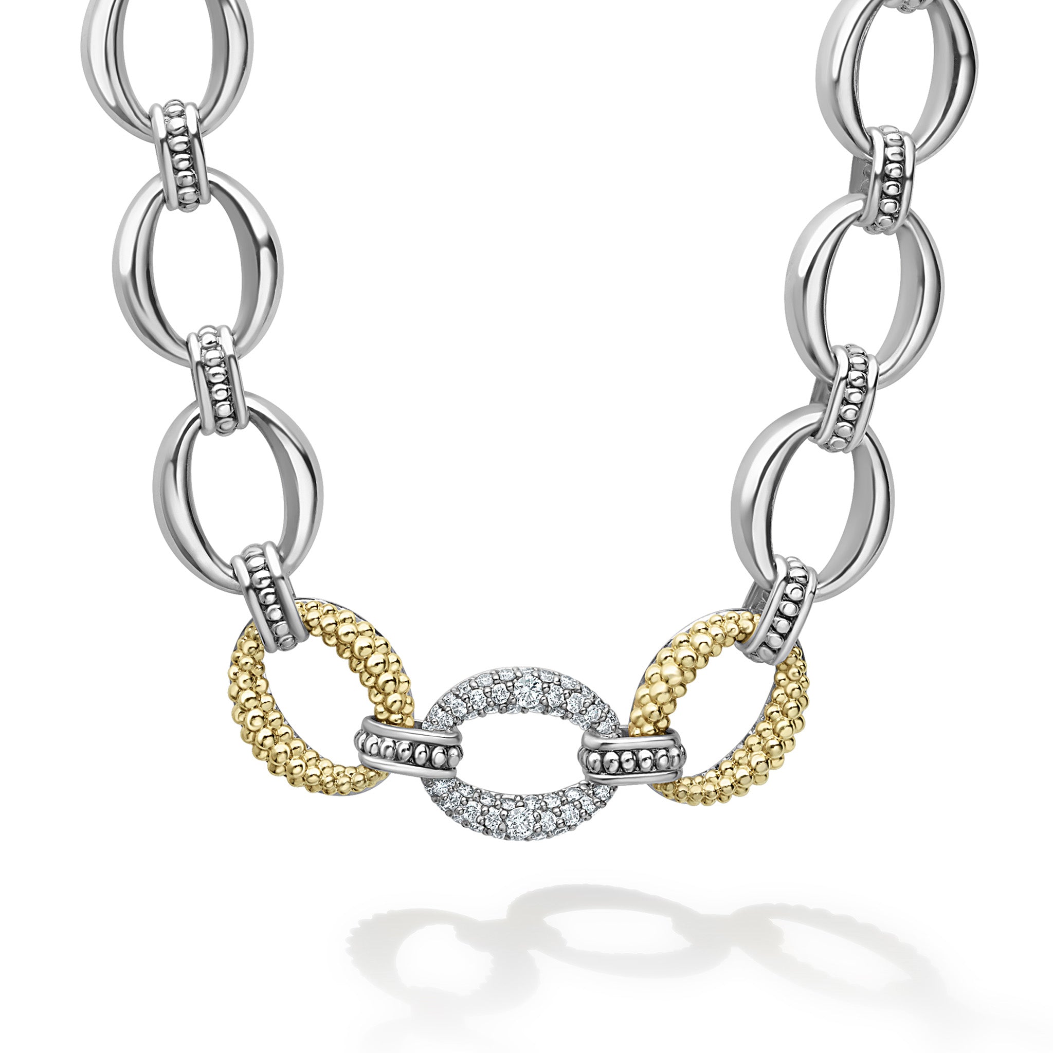 Link Diamond Necklace - Diamond Necklaces