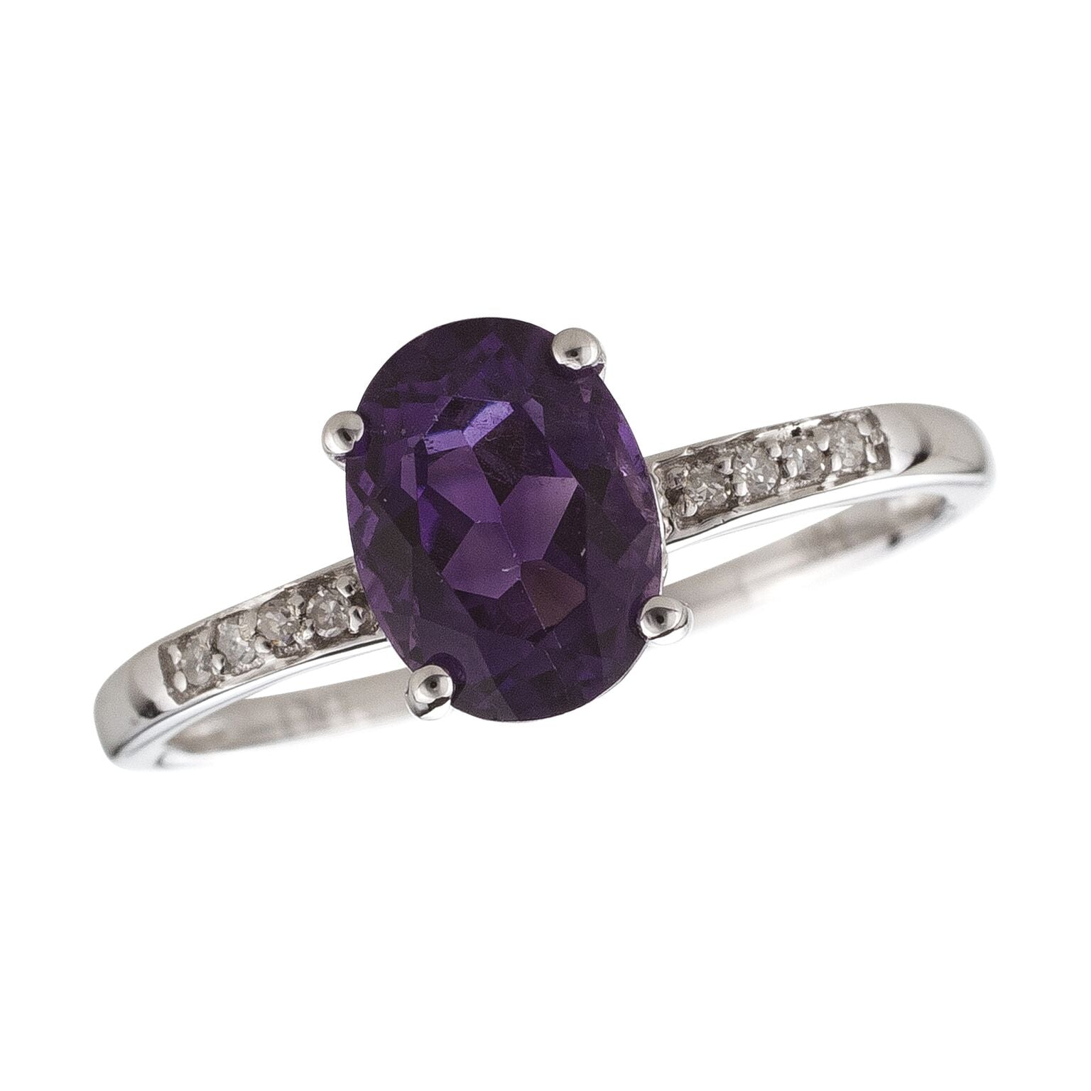 Classic Amethyst Ring - Colored Stone Rings - Womens