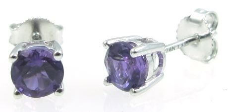 Style: Stud Description: Earrings Amethysts - Colored Stone Earrings