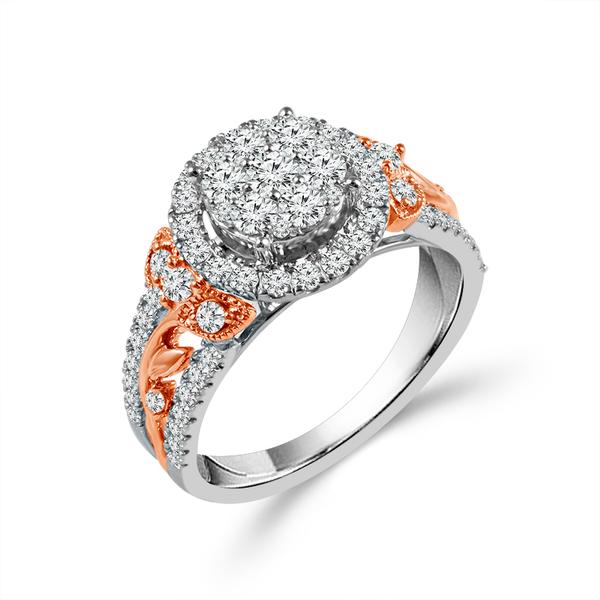 Cluster Radiant Engagement Ring - Diamond Engagement Rings
