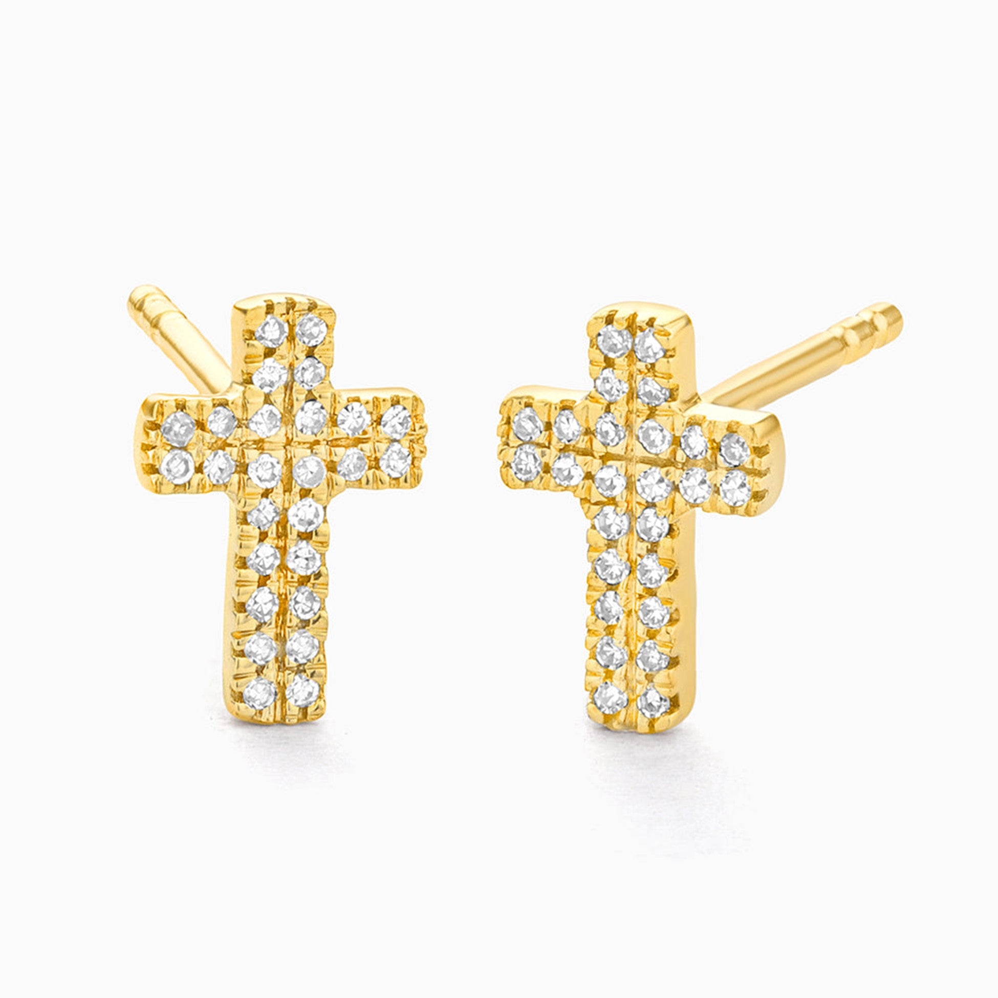Cross Diamond Earrings - Diamond Earrings