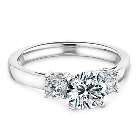 3 Stone New Born Engagement Ring - Diamond Engagement Rings - New Born Created
