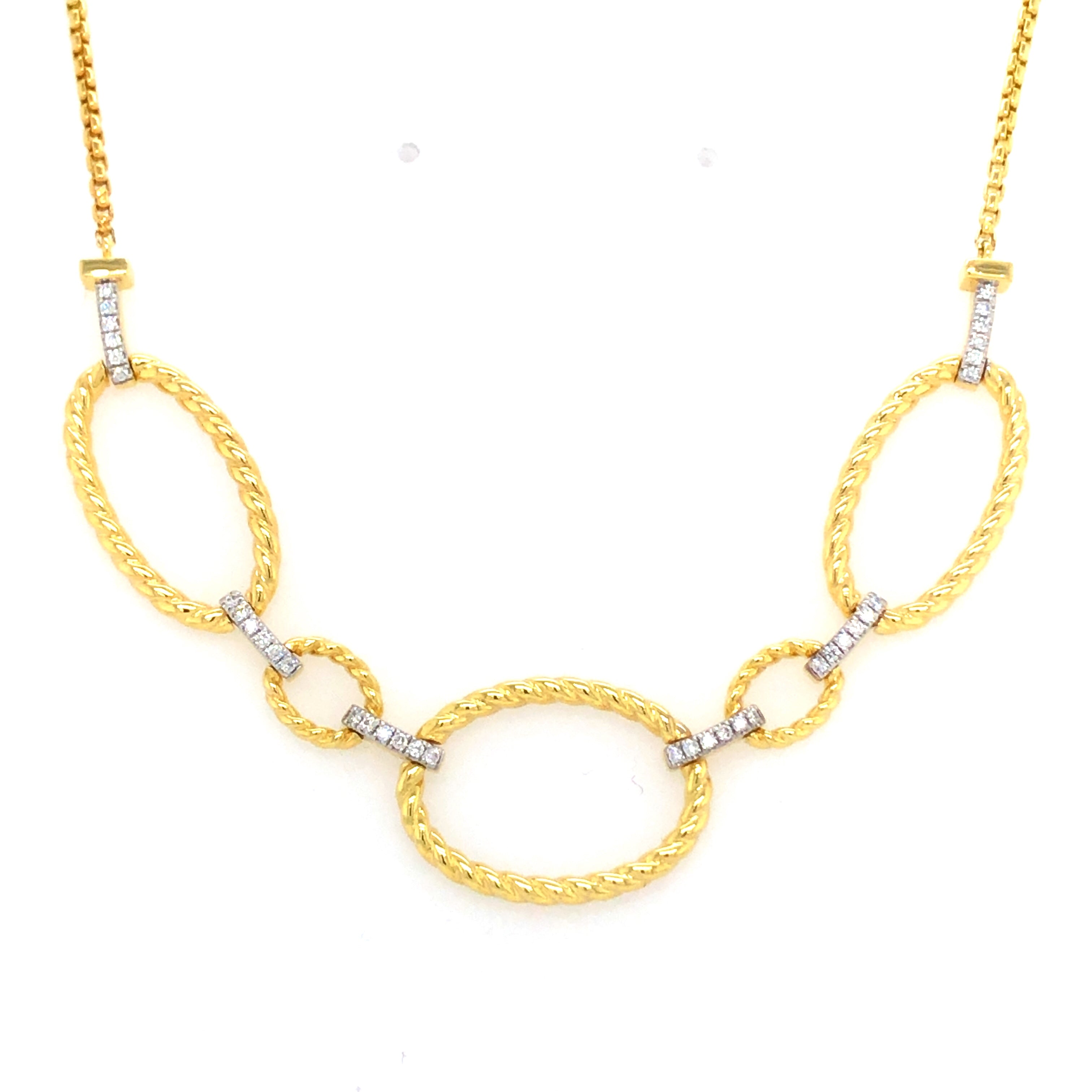 Link Diamond Necklace - Diamond Necklaces