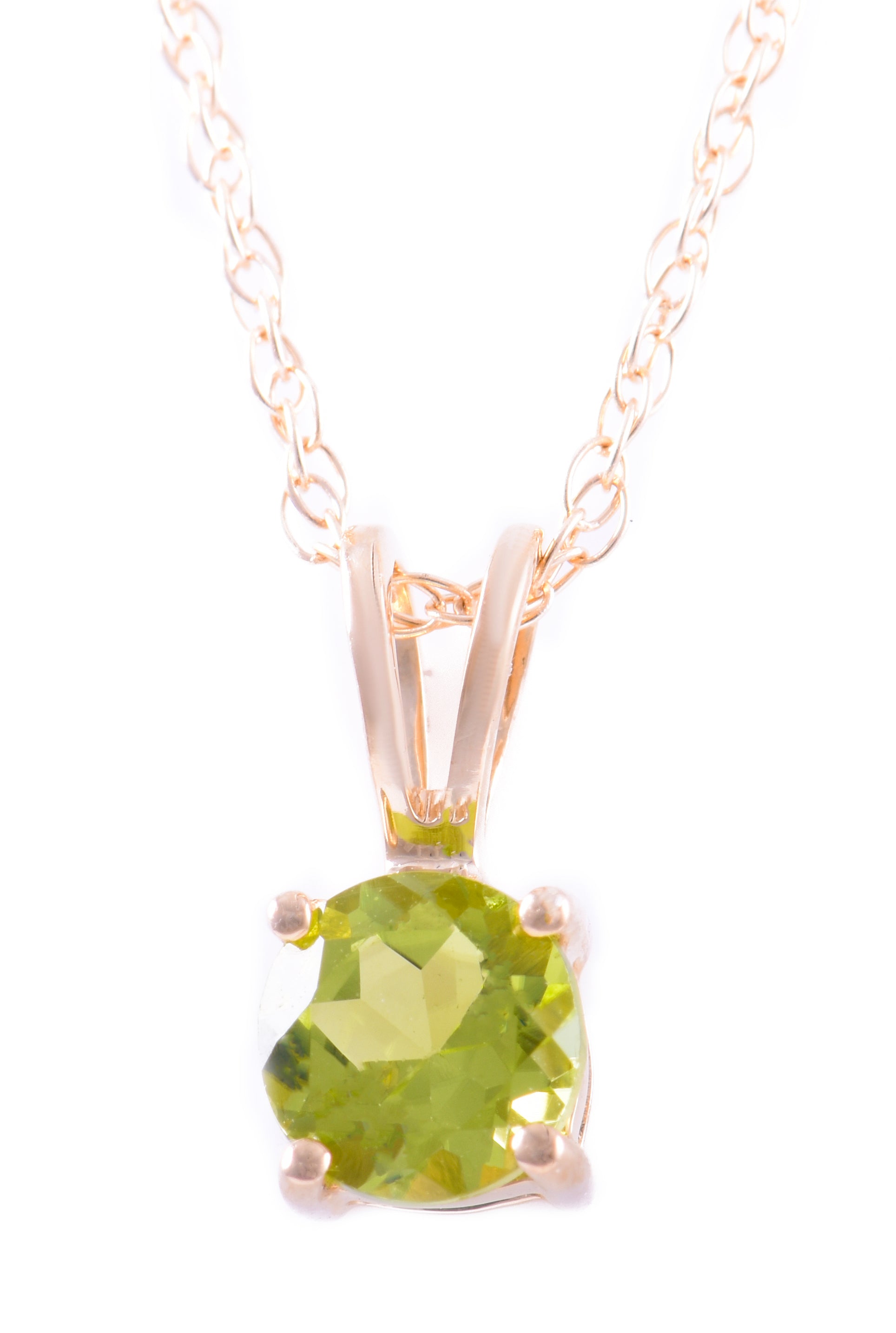 Classic Peridot Necklace - Colored Stone Necklace