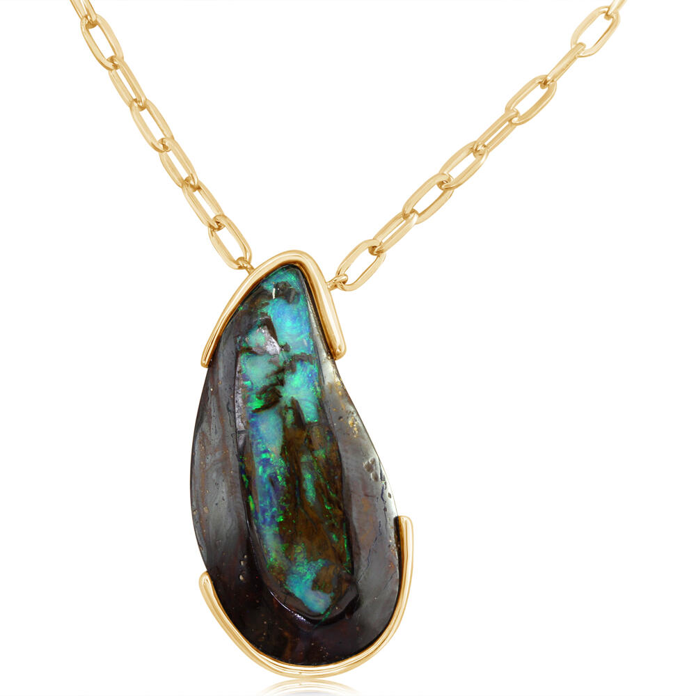 Inspired Opal Necklace - Colored Stone Necklace