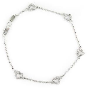 Heart Diamond Bracelet - Diamond Bracelets