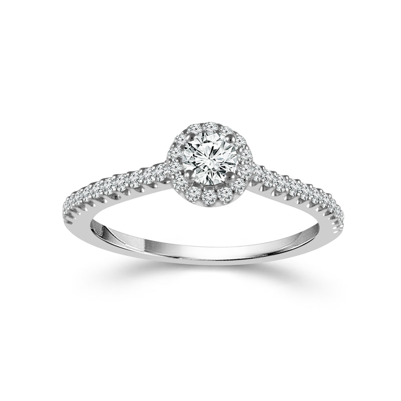 Halo Inspired Engagement Ring - Diamond Engagement Rings