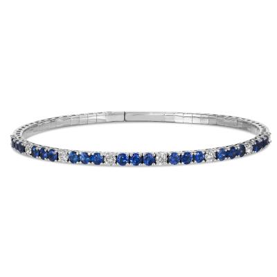 Bangle Sapphire Bracelet - Colored Stone Bracelets