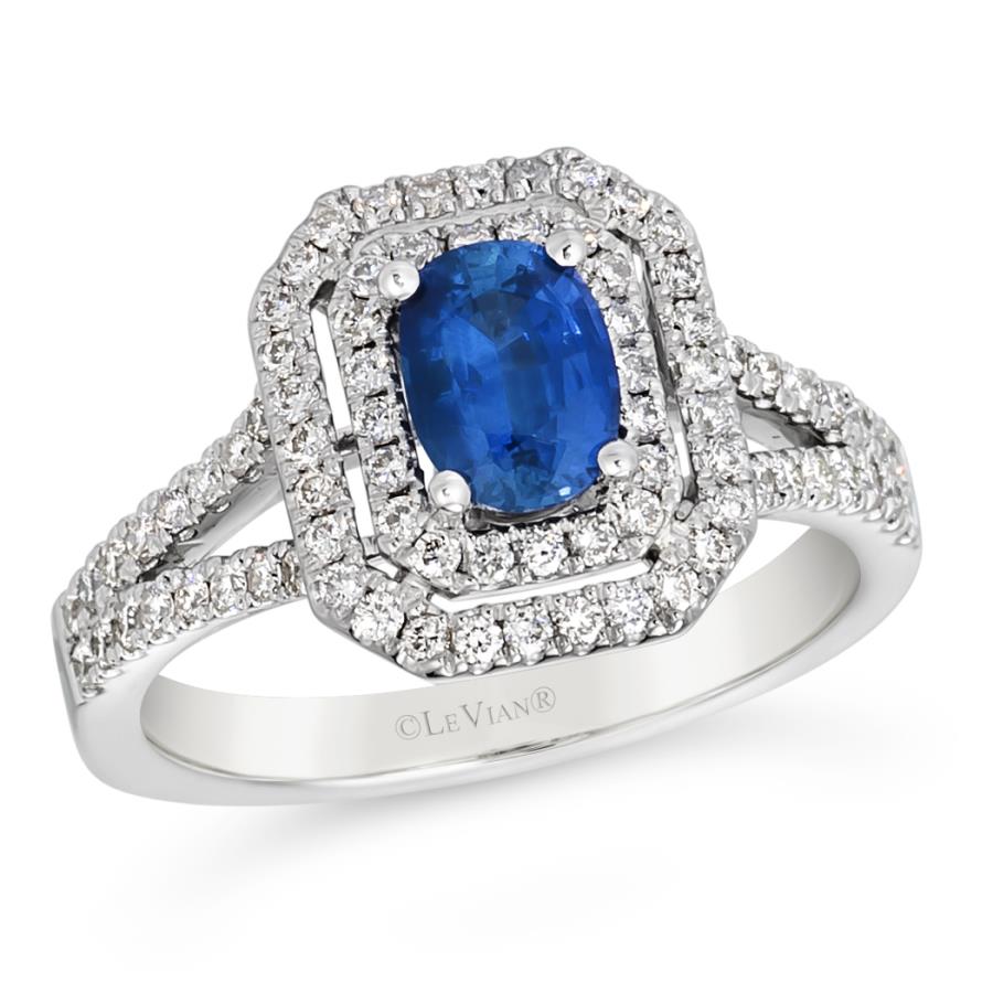 Radiant Sapphire Ring - Colored Stone Rings - Womens