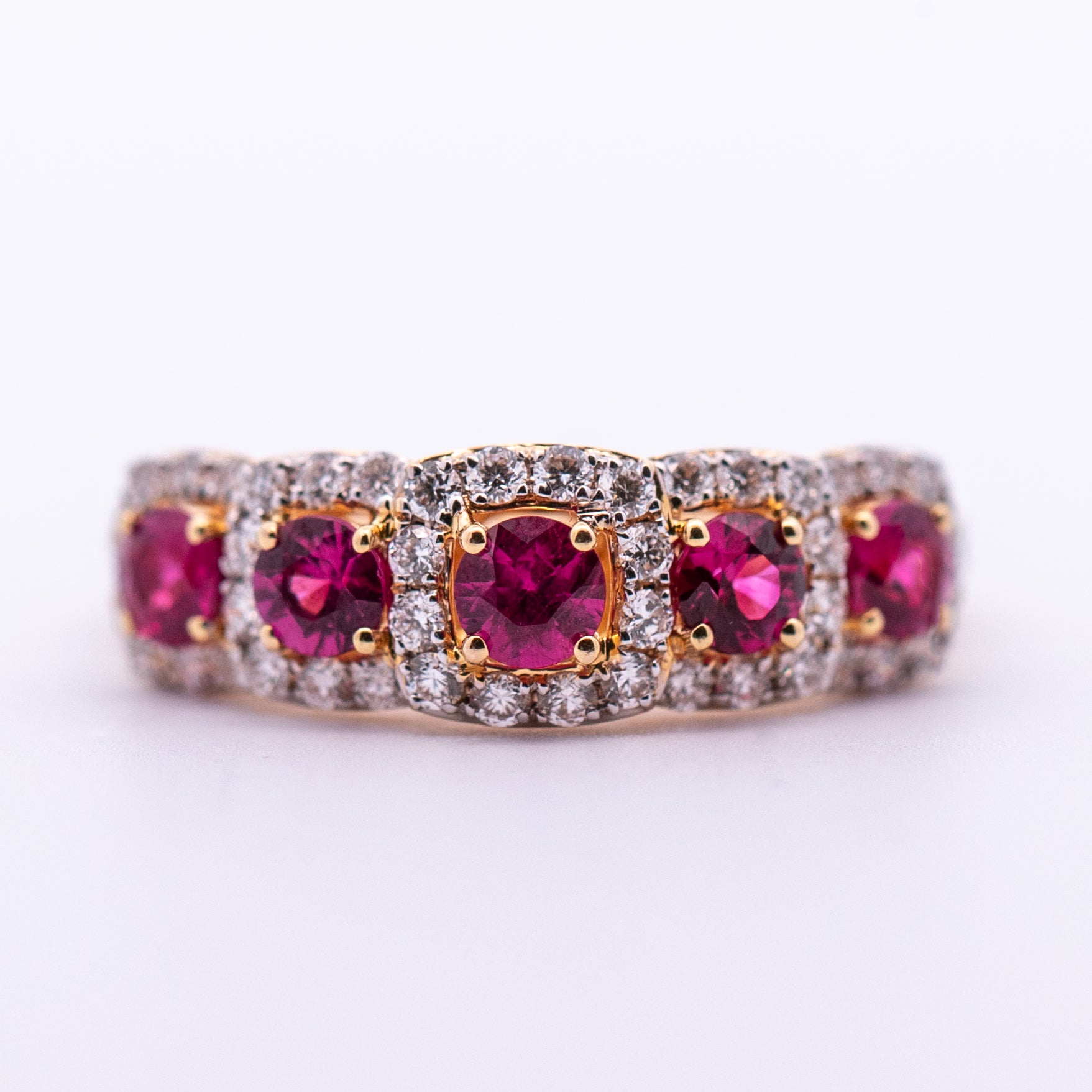 Classic Rubies Ring - Colored Stone Rings - Womens
